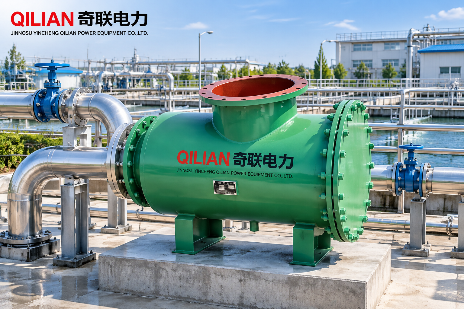 卧式角通除污器